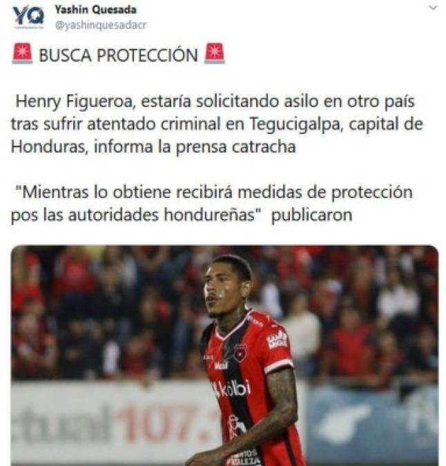 El reconocido periodista Yashin Quesada de Costa Rica fue otro de los que se ha pronunciado sobre el tema de Henry Figueroa.