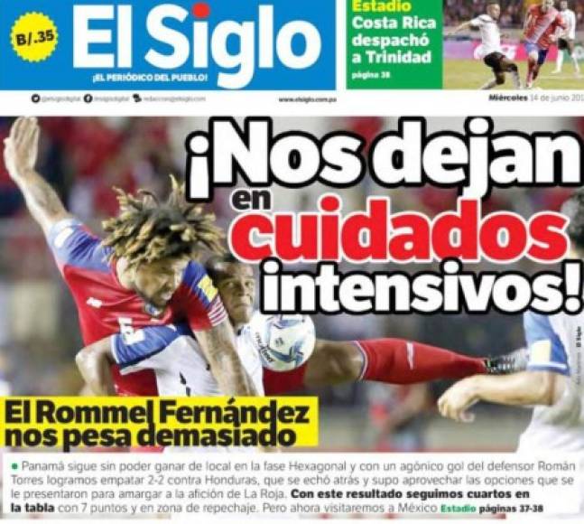 La prensa panameña ha cuestionado a su Selección.