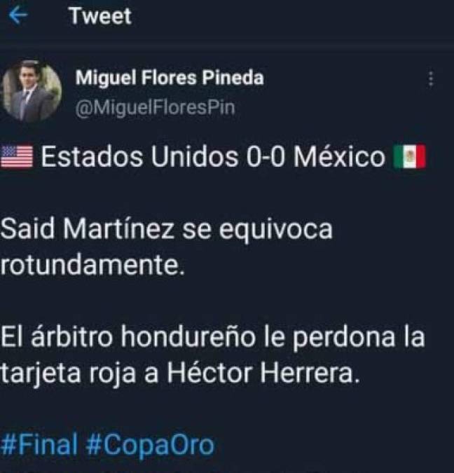 Muchos han señalado que el único error de Saíd fue que no expulsó al volante mexicano Héctor Herrera.