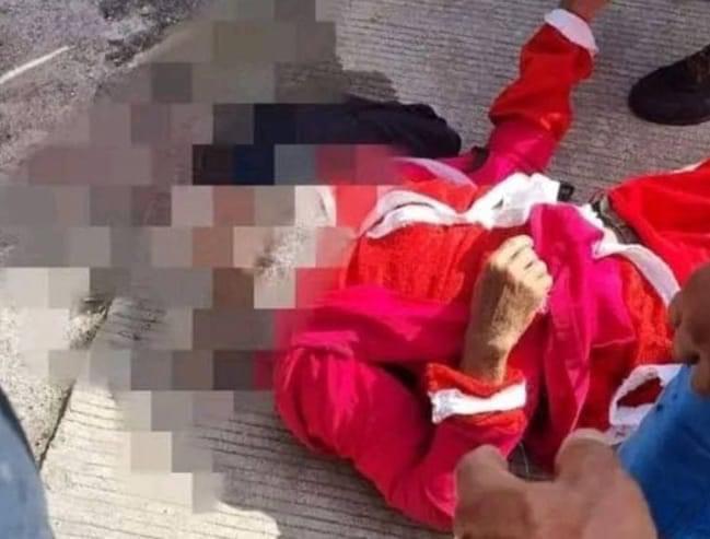 Atropellado muere anciano que vestía de Santa Claus en Sabanagrande