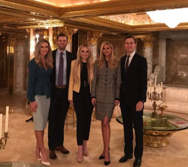 Los hijos del magnate, Eric, Tiffany e Ivanka Trump, junto a su esposo, Jared Kushner, también llegaron a la ONU a respaldar al magnate.