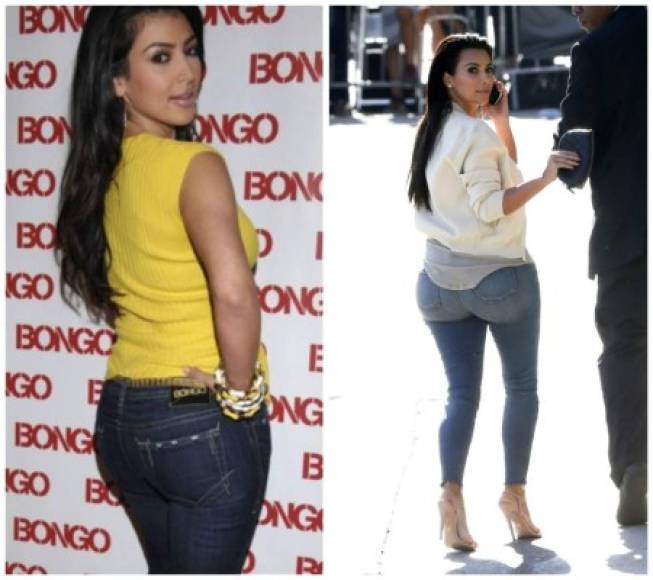 Kim Kardashian asegura que sus curvas son 100% naturales, aunque las fotos hablan por si solas. Según aumenta su fama aumenta el volumen de su trasero.