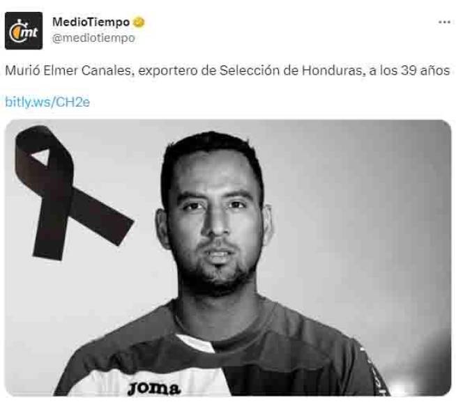 La muerte trascendió a nivel internacionales y el portal Medio Tiempo de México informó sobre el fallecimiento de Elmer Canales.