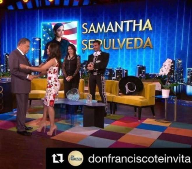 Samantha también ha visitado el famoso programa de 'Don Francisco Te invita'.