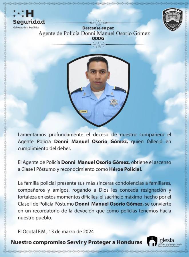 Muere policía en enfrentamiento con secuestradores en Comayagua