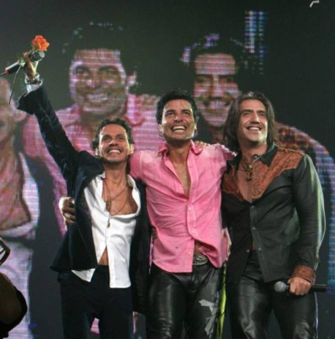 Chayanne es un gran compañero. En la imagen con Marc Anthony y Alejandro Fernández.