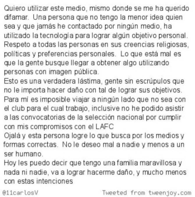 Estan han sido las palabras de Carlos Vela tras el escándalo, el mexicano niega los hechos de forma contundente.