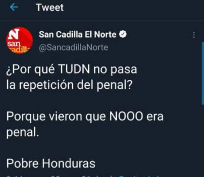 Algunos portales mexicanos señalaron que el penal sancionado a favor de México no era para sancionarlo..