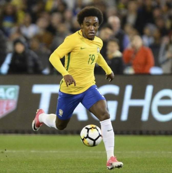 El extremo Willian del Chelsea de Inglaterra.