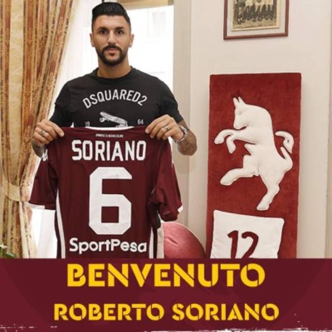 El Torino ha hecho oficial el fichaje de Roberto Soriano. El centrocampista llega cedido del Villarreal con opción de compra tras dos temporadas en España y 10 goles.