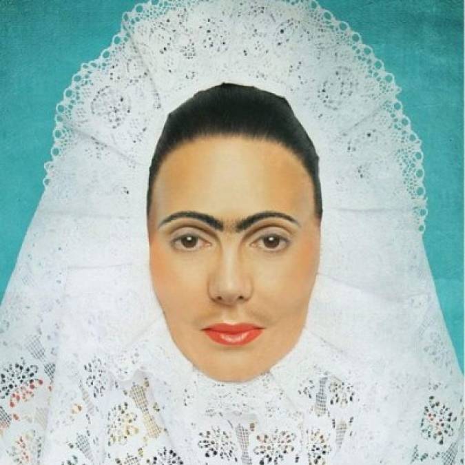 'Aquí caracterizada de #fridakahlo #makeup @bernardovazquez . Les gusta Frida ? Yo la he admirado siempre . Besos 💋',escribió.