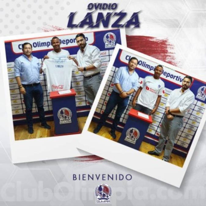 El delantero hondureño Carlos Ovidio Lanza, que descendió el torneo pasado con el Juticalpa FC, ya es oficialmente jugador del Olimpia tras estampar su firma este jueves y ser presentado.