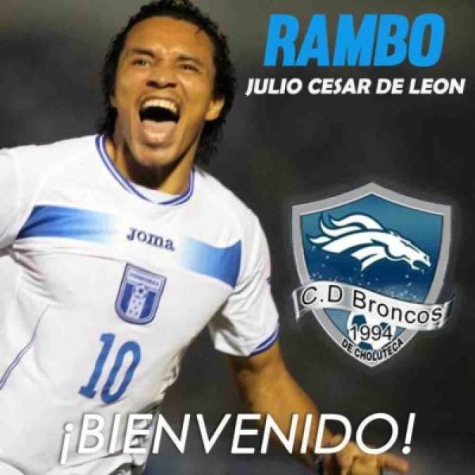 Julio César de León tiene nuevo equipo. El volante ha sido fichado por el Broncos de Choluteca de la segunda división de Honduras.