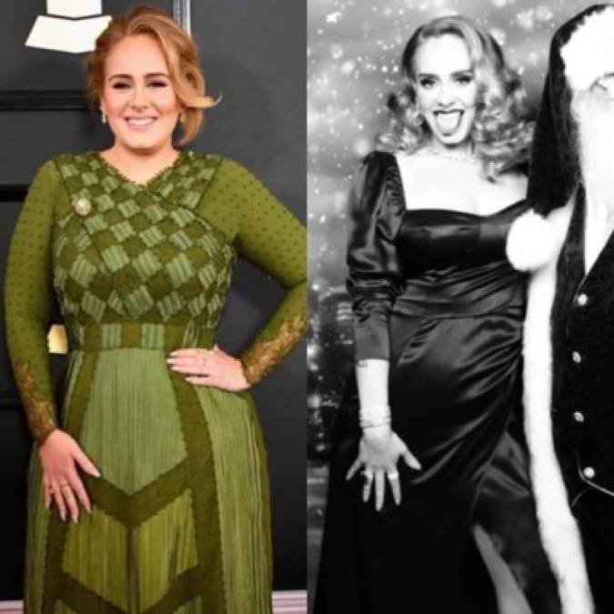 Bueno un momento...No sin antes compararla con el pasado de Adele (foto a la izquierda).