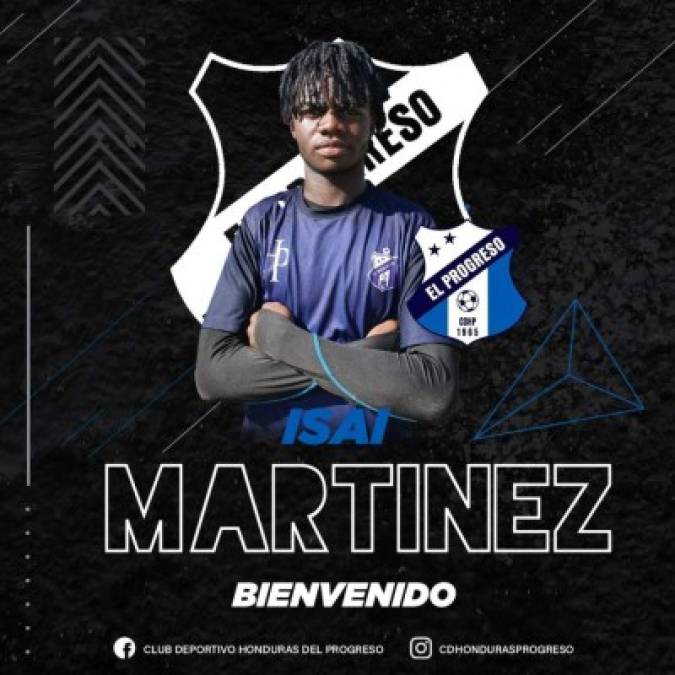 El Honduras Progreso anunció la incorporación del mediocampista Isaí Martínez, de 19 años. Llega procedente de la Academia Leones.