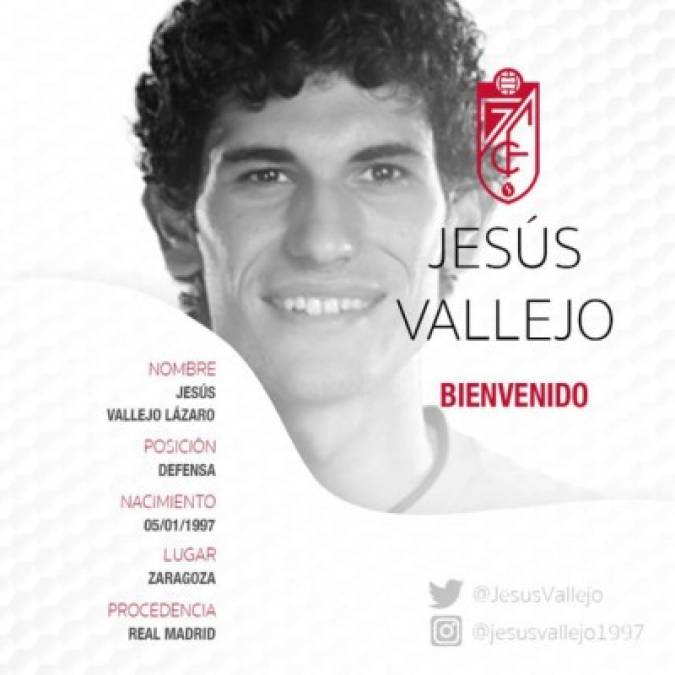 El Real Madrid anunció el fin del préstamo del defensa español Jesús Vallejo con el Wolverhampton Wanderers y ahora lo ha cedido al Granada hasta el 30 de junio de 2020. 'Estoy muy ilusionado con este nuevo reto. Y entre todos lo vamos a conseguir', ha asegurado el central.