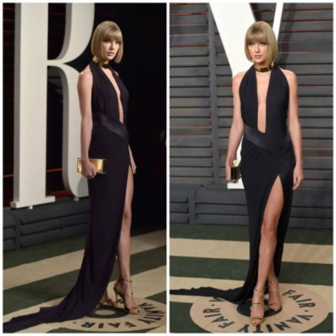 Taylor Swift llegó a la gala de Vanity Fair en un vestido de Alexandre Vauthier.