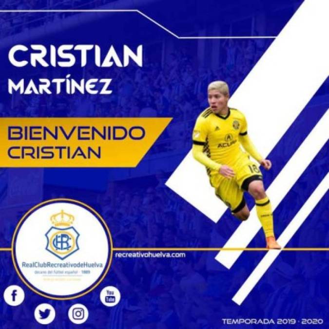 El Recreativo Huelva obtiene la cesión del extremo panameño Christian Martínez hasta final de temporada. Llega procedente del Cádiz.