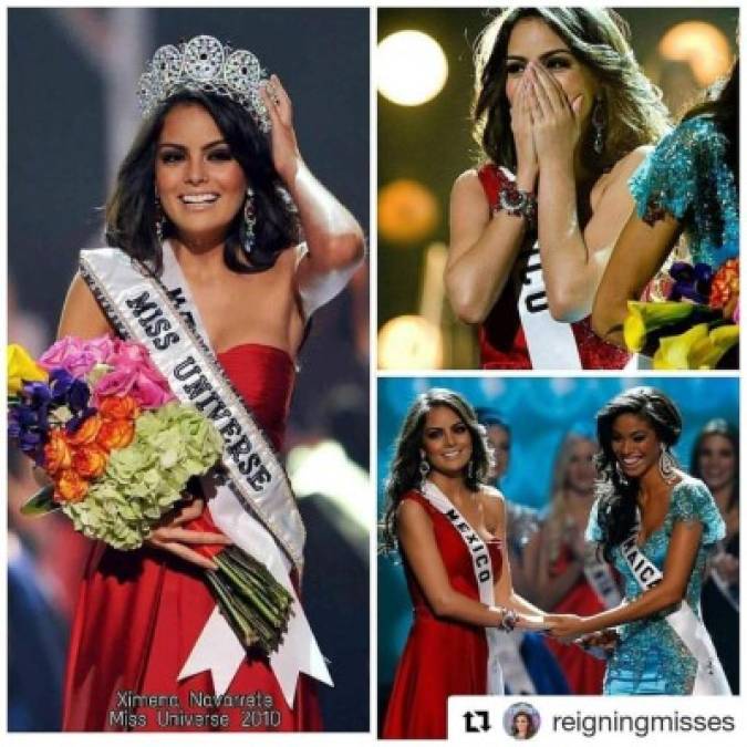 Jimena (Ximena) Navarrete Rosete - México - 2010<br/><br/>La 59.ª edición de Miss Universo se realizó el 23 de agosto de 2010, en el Centro de Eventos Mandalay Bay, dentro del complejo hotelero Mandalay Bay Resort en Las Vegas, Estados Unidos.