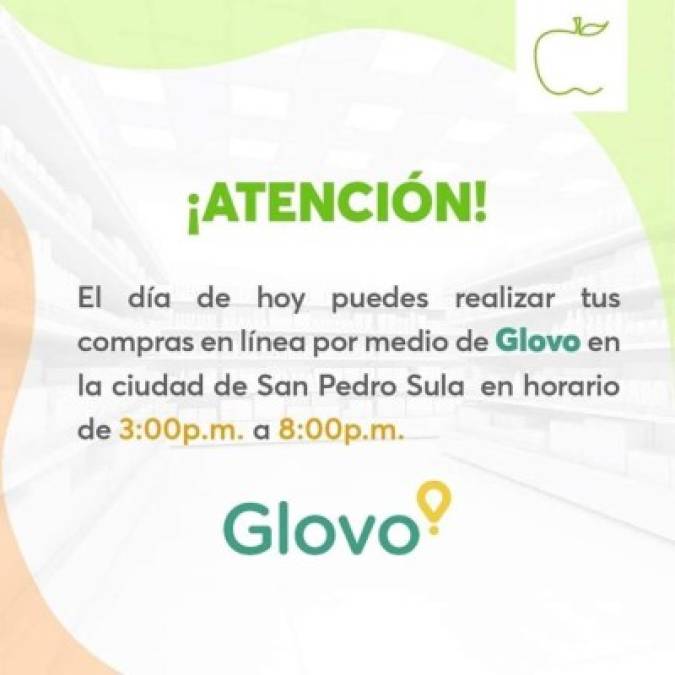 Si necesita realizar compras de alimentos, Supermercados La Colonia pone a disposición sus servicios a través de la aplicación Glovo.