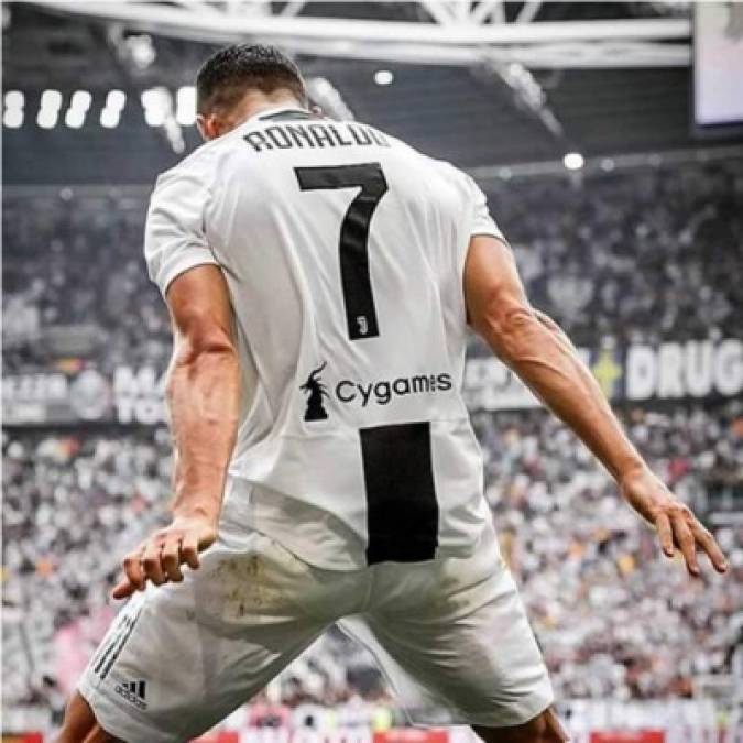 Así fue la celebración de Cristinao Ronaldo tras gritar su primer gol en Italia como jugador de la Juventus. Foto Instagram