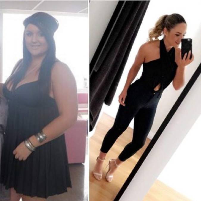 La belleza australiana publica fotos de su antes y después para inspirar a sus seguidores a que ellas también pueden bajar de peso si se lo proponen.