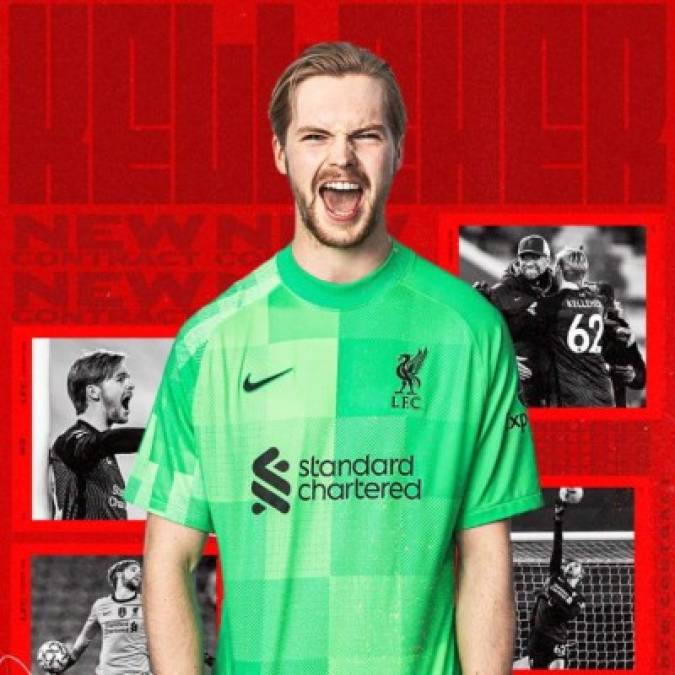 El joven guardameta irlandés Caoimhin Kelleher (22 años) ha firmado un contrato de larga duración con el Liverpool y, según 'The Athletic', pasará a ser el segundo de Alisson Becker, por delante del español Adrián San Miguel.<br/><br/>Foto - Twitter @LFC