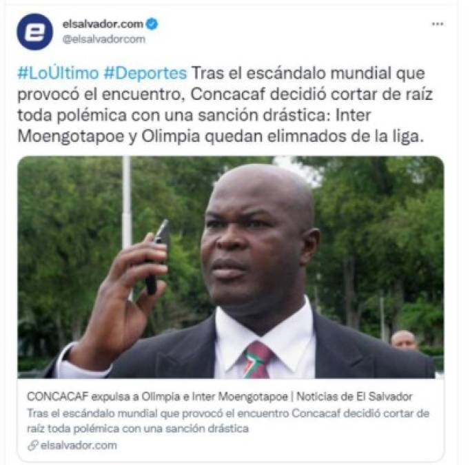 En El Salvador también comentaron la sanción para el Olimpia.