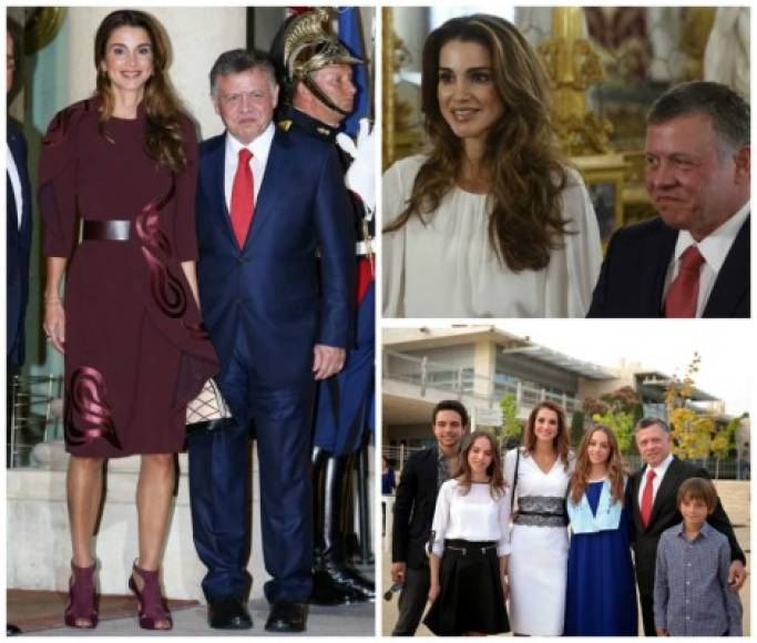 Abdalá II y Rania de Jordania: Dicen que detrás de todo hombre siempre hay una gran mujer. Y en el caso de la monarquía jordana el dicho viene como anillo al dedo. El rey Abdalá II de Jordania de 55 años se ha visto siempre eclipsado en sus actos públicos por su bellísima esposa, Rania de Jordania (46). La pareja lleva 24 años juntos.<br/>