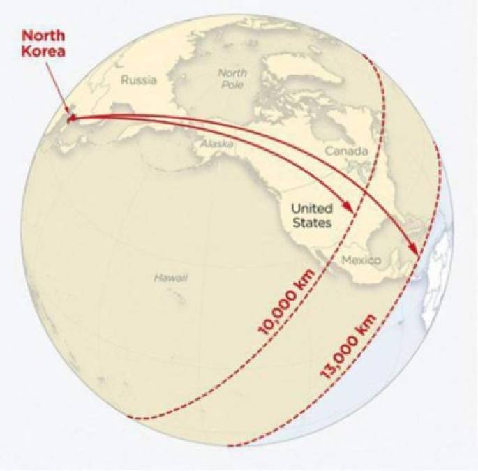 El ejército de Corea del Norte continúa provocando de frente a Estados Unidos y a la Comunidad Internacional, luego de que filtraran una serie de mapas que muestran el alcance que presuntamente pueden tener los misiles de Kim Jong-un. Según los observadores, el régimen comunista podría llevar a cabo un nuevo test de misil balístico o nuclear —ambos prohibidos por la comunidad internacional— en cualquier momento, lo que eleva el riesgo de un conflicto a gran escala en la región.