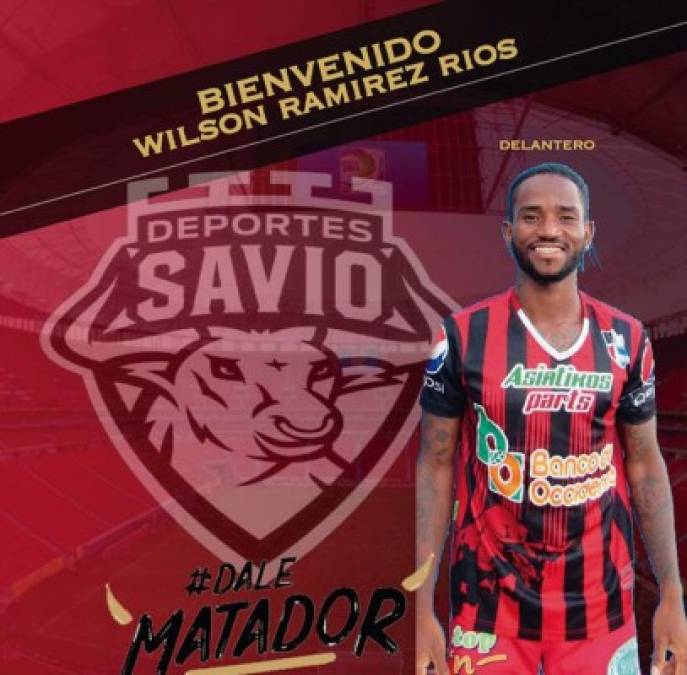 Wilson Ramírez Ríos: El Deportes Savio anunció la llegada del futbolista, llega procedente del Olimpia Occidental.