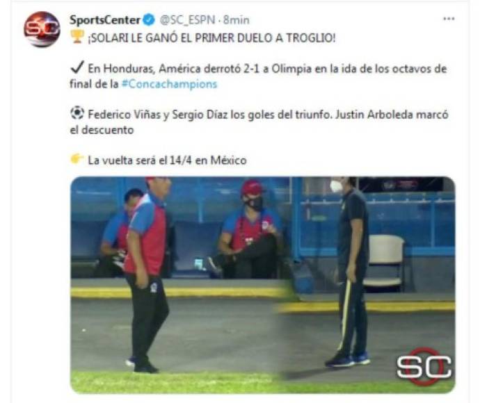 SportsCenter de ESPN - “¡Solari le ganó el primer duelo a Troglio!“.