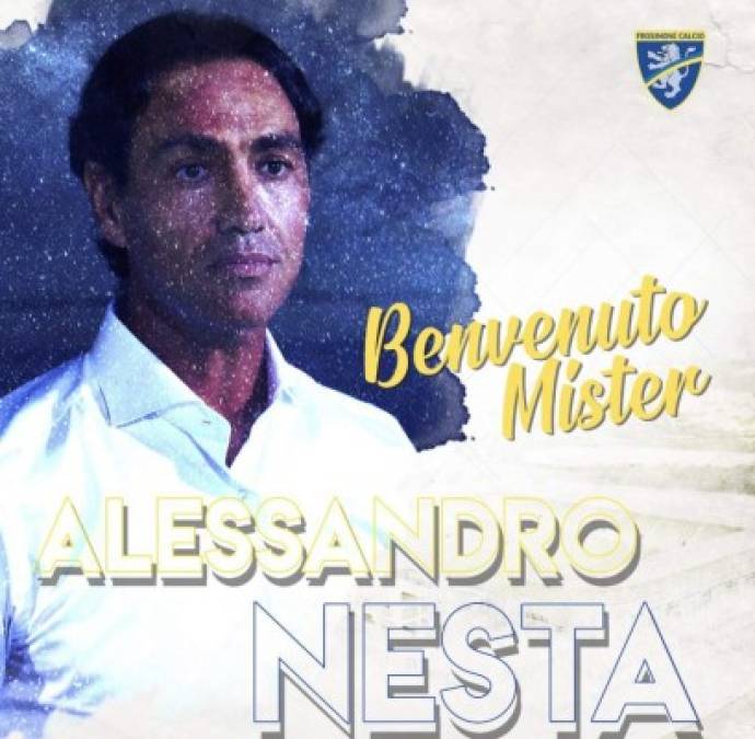 El técnico italiano Alessandro Nesta ha firmado como nuevo entrenador del Frosinone de la Serie B de Italia.