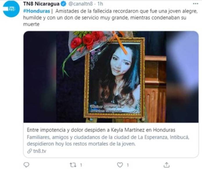 TN8, Nicaragua, detallaron el dolor y la impotencia de los familiares y amigos de la fallecida en el momento en que fue velada. <br/>
