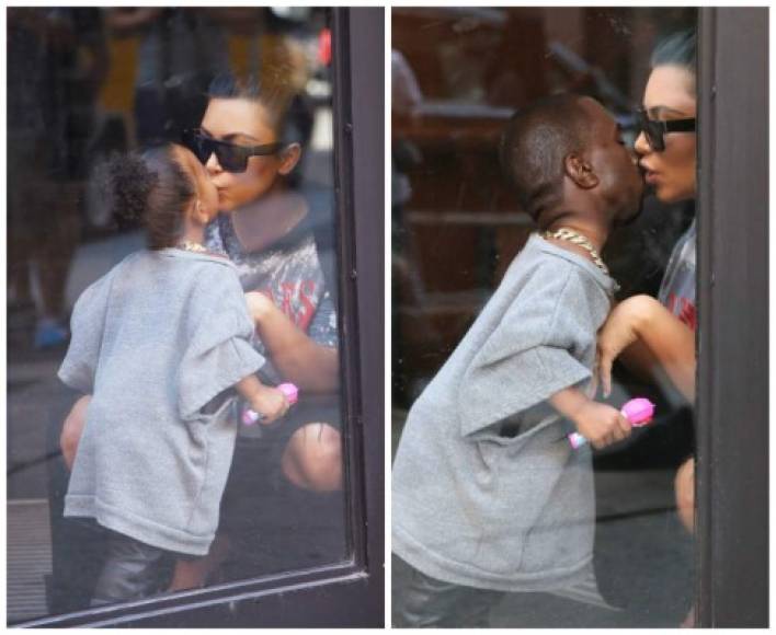Los memes del beso de Kim y North no faltó quien lo imitara poniendo la cara de Kanye.