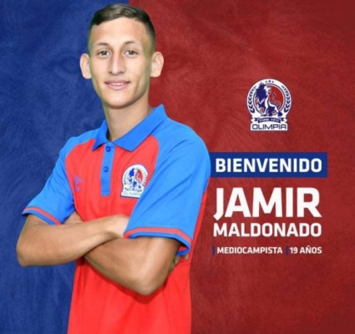 Jamir Maldonado: Joven mediocampista de 19 años de edad que fue anunciado como jugador del Olimpia.