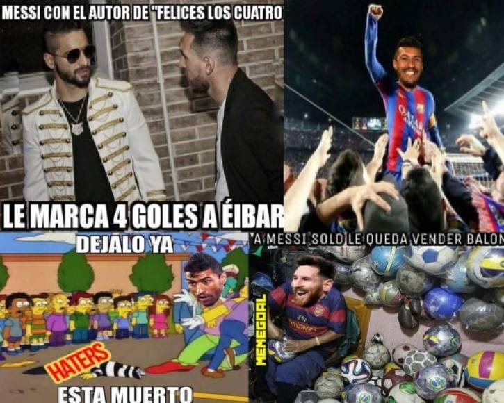 El Barcelona se aseguró acabar la 5ª jornada de la Liga como líder tras golear este martes al Eibar (13º) por 6-1, con cuatro goles de la estrella azulgrana Lionel Messi, sumando hasta ahora todos los puntos posibles en el campeonato. No te pierdas los mejores memes.