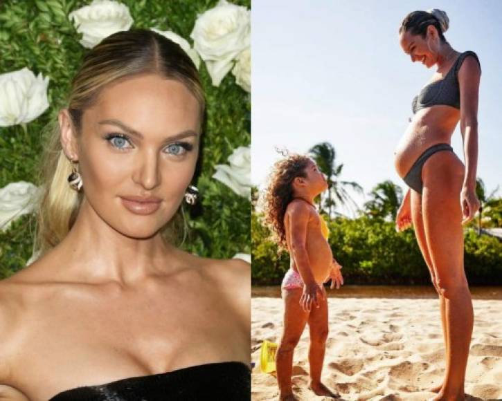 Candice Swanepoel <br/><br/>Edad: 29 años<br/><br/>El papá es: Hermann Nicoli, modelo<br/><br/>Sexo del bebé: Niño<br/><br/>Dato: Es su segundo hijo (antes tuvo a Anaca). 'Amor verdadero', es la frase que la sudafricana acompañó en una tierna imagen de Instagram.