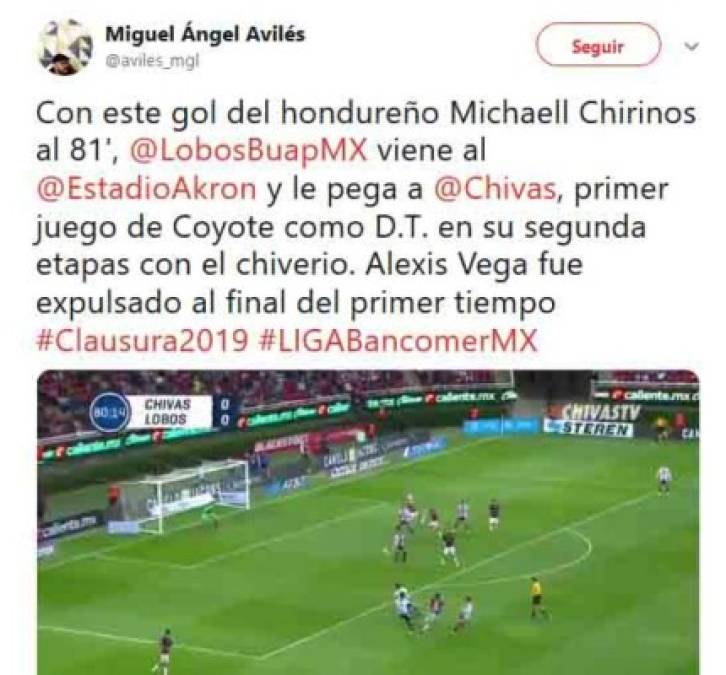 El gol de Chirinos hundió a las Chivas, uno de los gigantes del fútbol mexicano. Con esta derrota, el club se ubica en el puesto 13 con apenas 15 pts.
