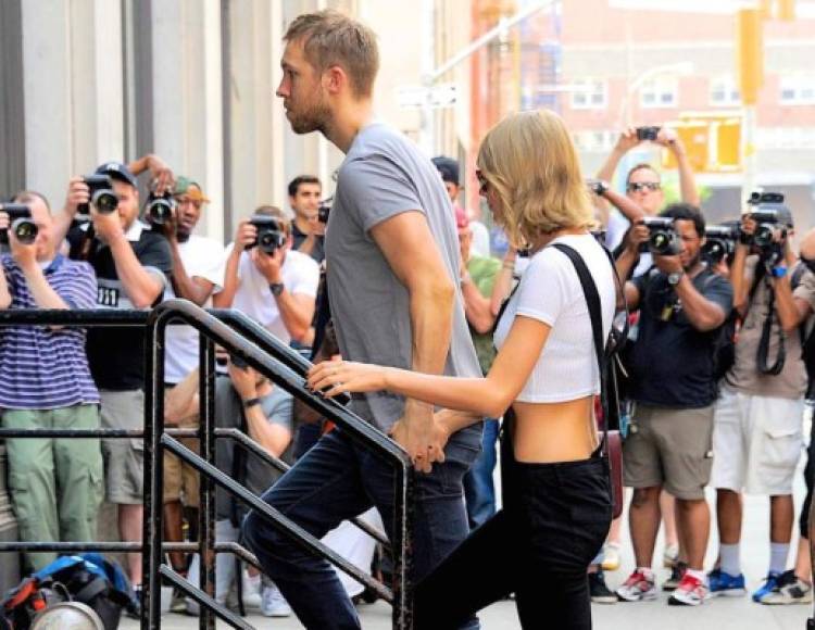 Taylor con su amado Calvin Harris.