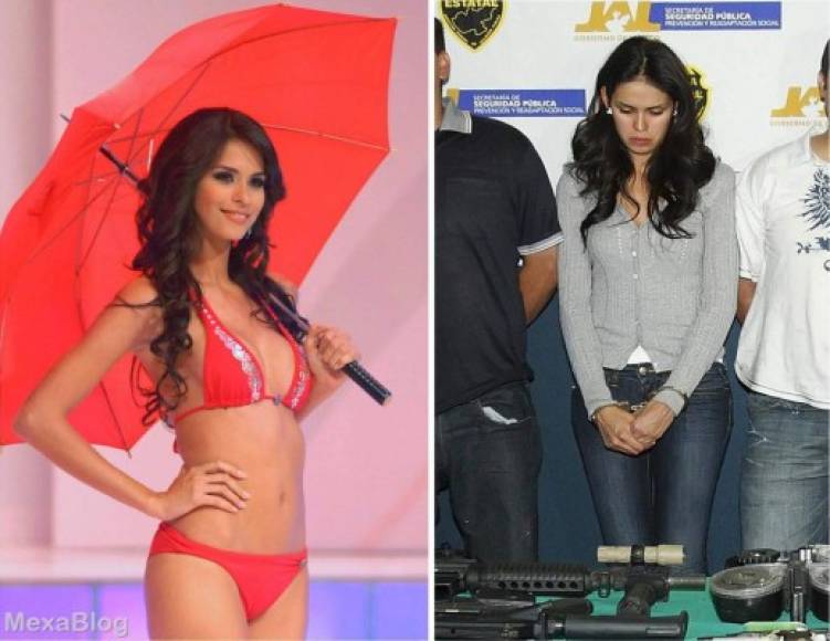 Miss Sinaloa 2008 y los hombres fueron detenidos en la afueras de la ciudad occidental de Guadalajara cuando viajaban en un vehículo con armas, cartuchos útiles y miles de dólares.