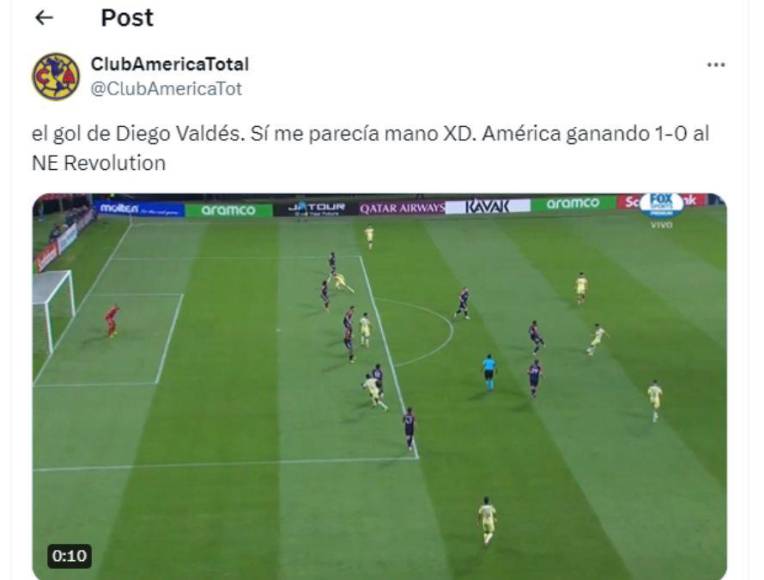 El gol del América marcado por Diego Valdés fue con ayuda de la mano y Said Martínez lo dio por válido. 