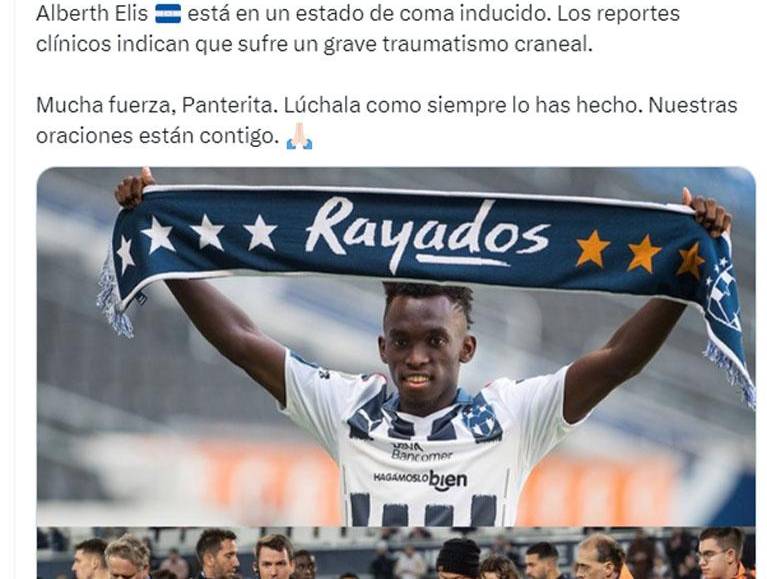 Elis jugó en el Monterrey de México y la afición de los Rayados le ha mostrado su apoyo al catracho.