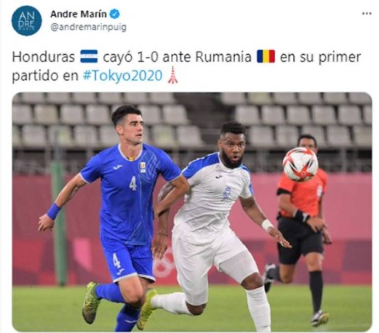 Andre Marín, reconocido presentador de Fox Sports, estuvo pendiente del encuentro de Honduras y esto escribió.