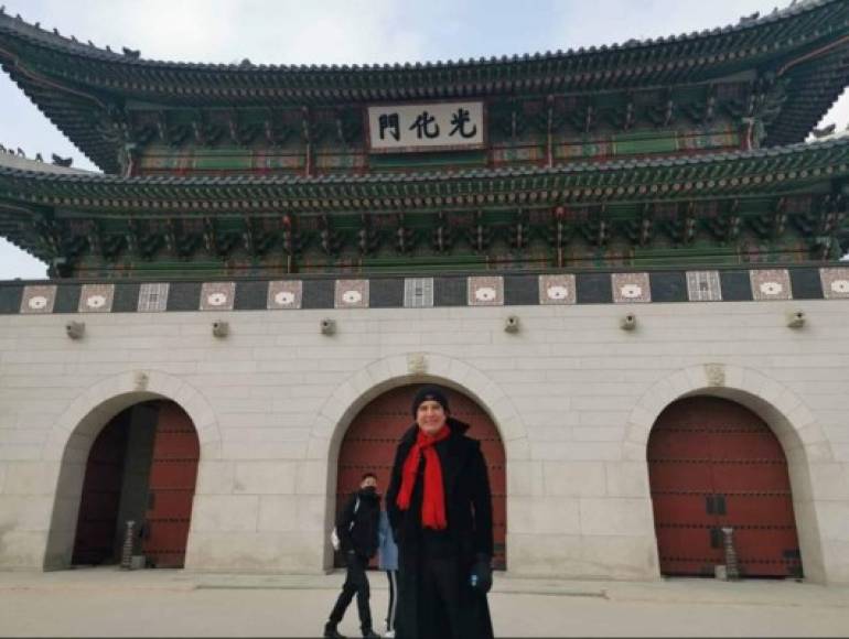 La pareja ha visitado varios de los sitios turísticos de Corea del Sur, como el Palacio Gyeongbokgung.