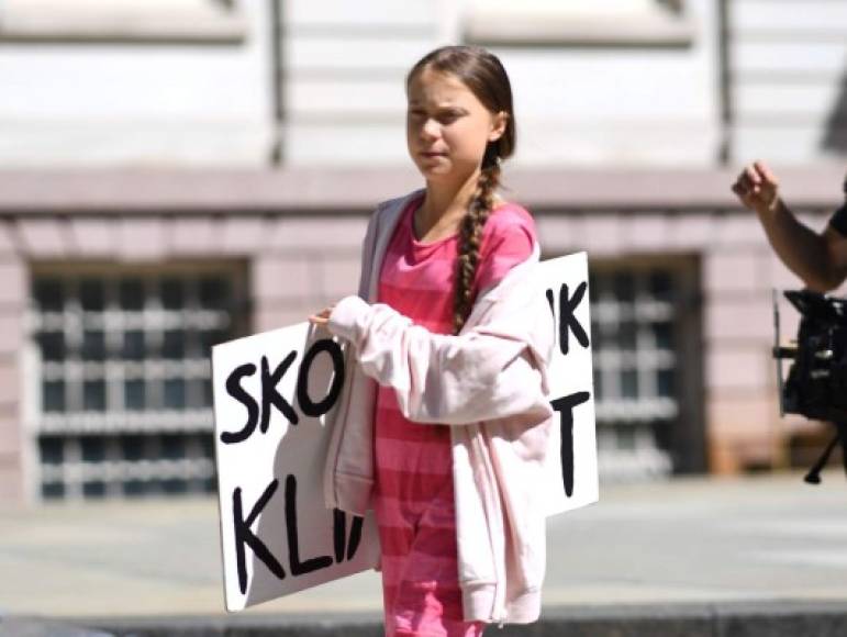La ambientalista sueca de 16 años, Greta Thunberg, no podía faltar en esta actividad. Participó en las actividades que se desarrollaron en la ciudad de Nueva York.