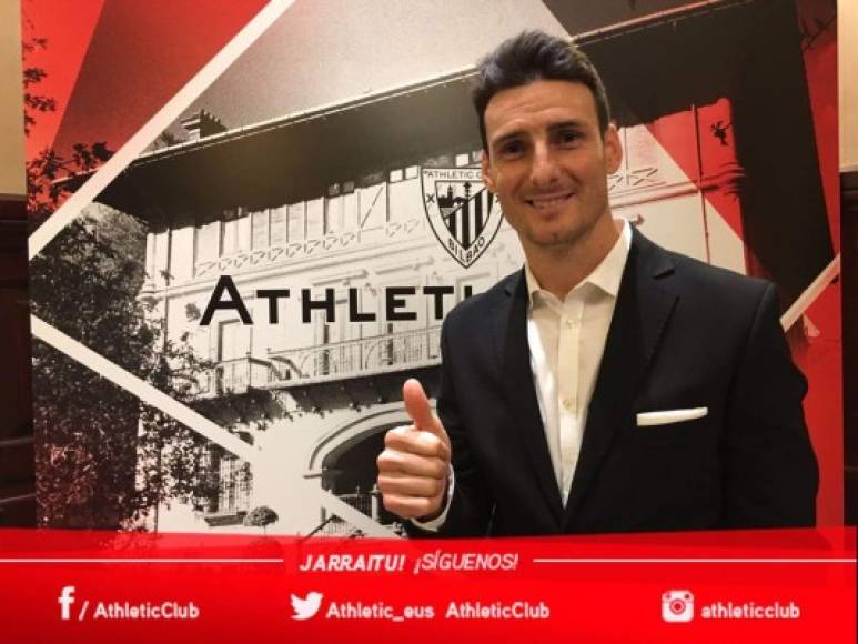 El delantero español de 35 años Aritz Aduriz renueva por el Athletic Club de Bilbao hasta el próximo 30 de junio de 2018. Su cláusula de rescisión será de 40 millones de euros.