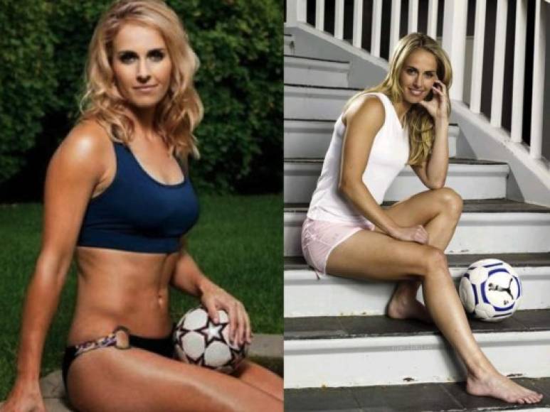 Heather Mitts. Esta bella estadounidense y veterana defensa ha sido tres veces campeona olímpica (Atenas 2004, Pekín 2008 y Londres 2012), siendo la única jugadora de su país que lo ha conseguido.