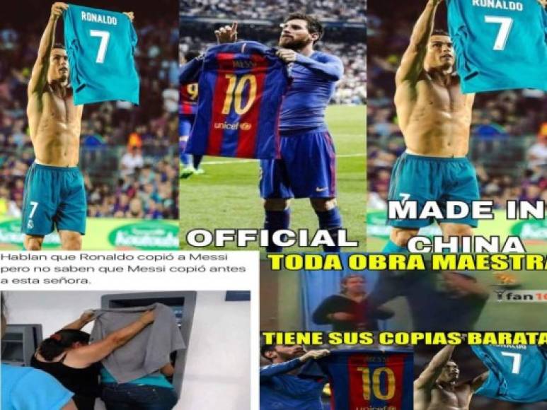 El Real Madrid ganó y goleó al Barcelona en su casa con un gol de Cristiano Ronaldo, el portugués festejó el tanto como Messi, donde se quitó la playera y la enseñó a la afición por lo que esta acción hizo que las redes sociales explotaran con graciosos memes.