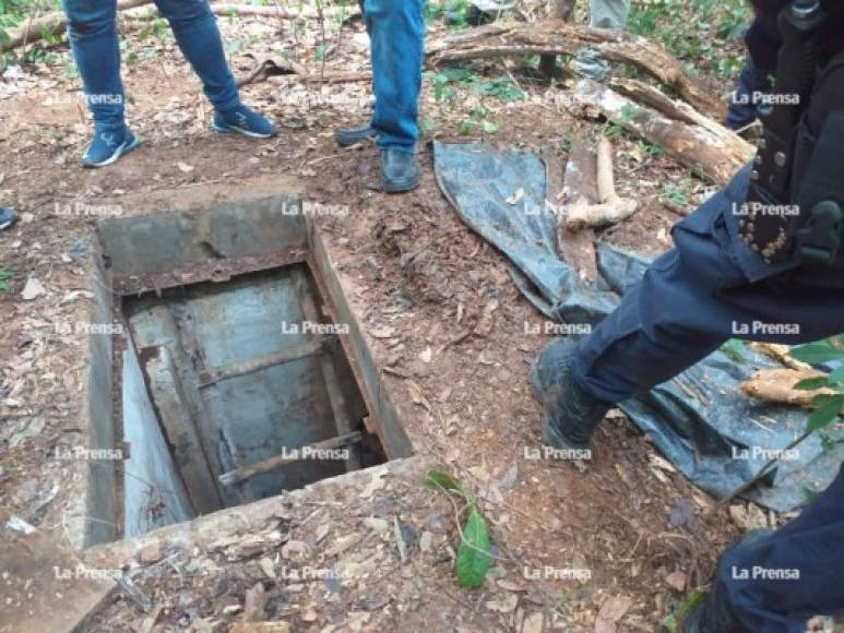 A las 8:30 am encontraron un túnel que supuestamente servía como escondite de los miembros de la Mara Salvatrucha (MS-13) en San Pedro Sula. <br/>